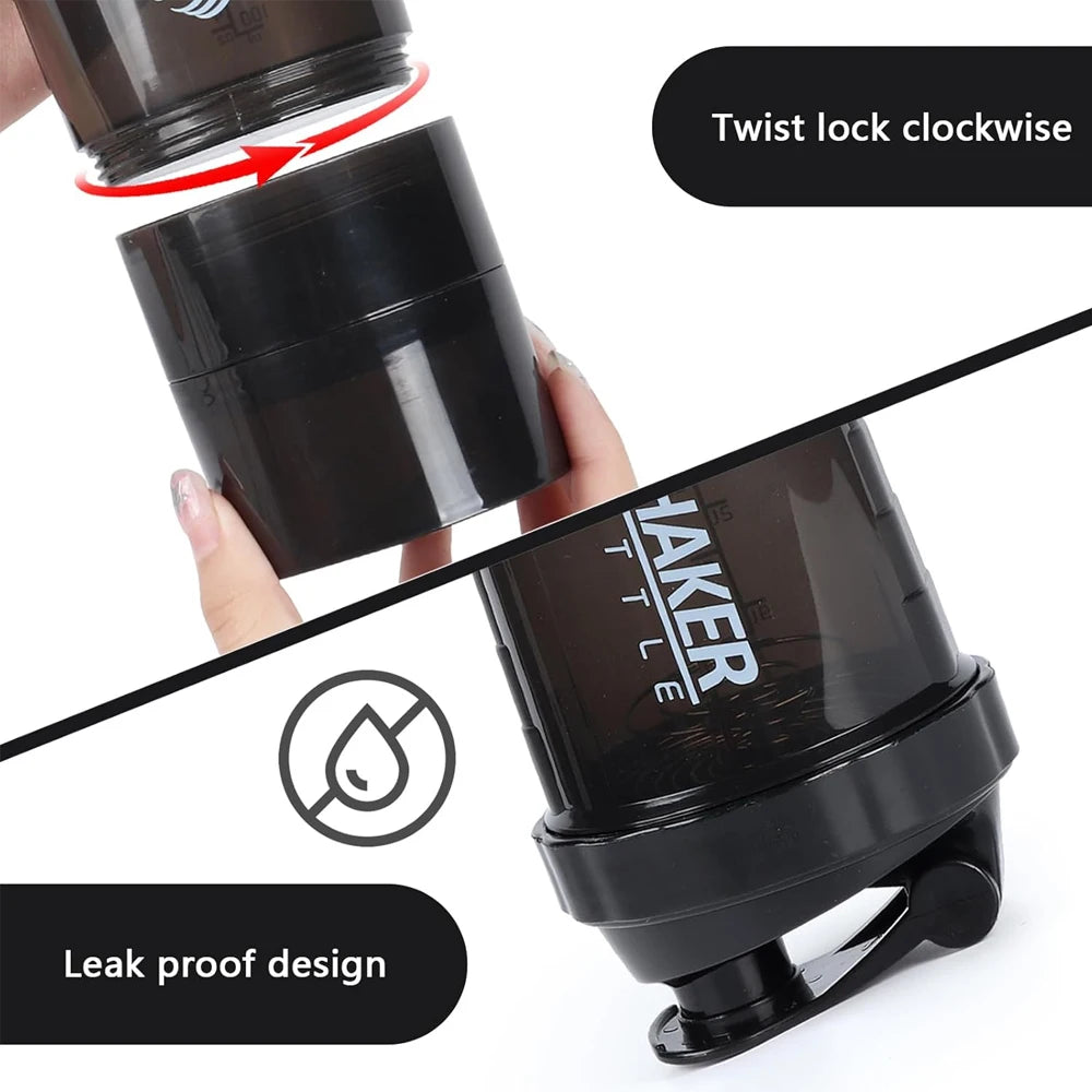 Premium Protein Shaker Cup 20 oz Protein Shaker Cup with Metal Stirrer, Great for Protein Shakes and Pre-Workout Drinks